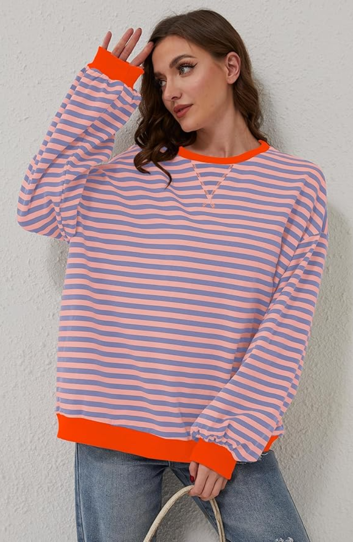 Mana | Pasiasty Oversize'owy Sweter