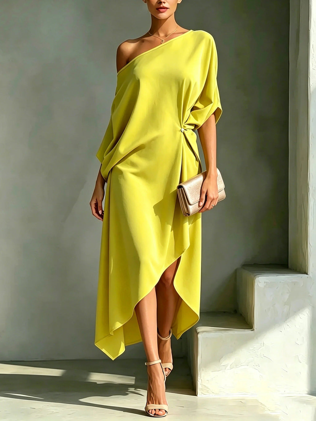 Camila | Elegancka sukienka asymetryczna