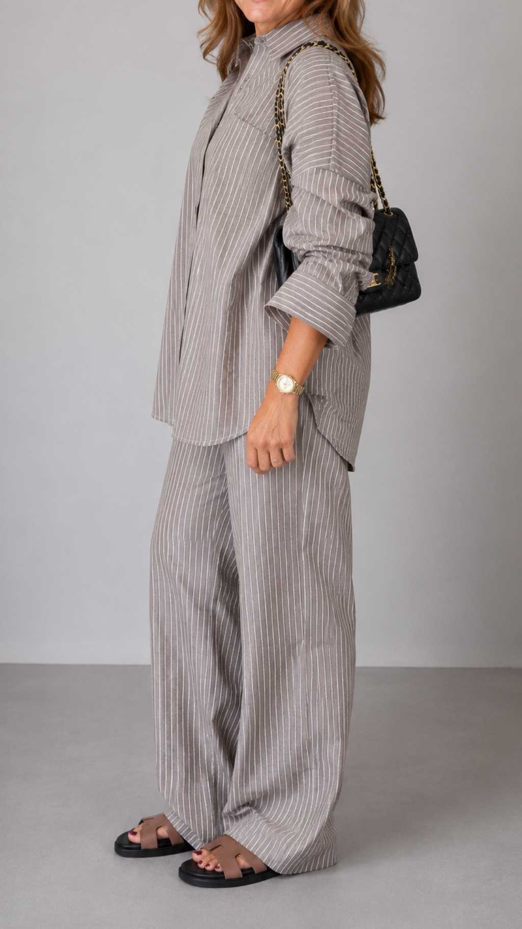 Amelia | Elegancki Dwuczęściowy Komplet z Luźną Koszulą