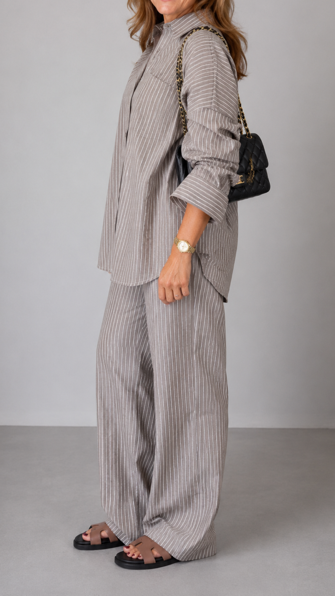 Amelia | Elegancki Dwuczęściowy Komplet z Luźną Koszulą