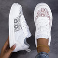 Koronkowe | Sneakersy z Koronką Kwiatową