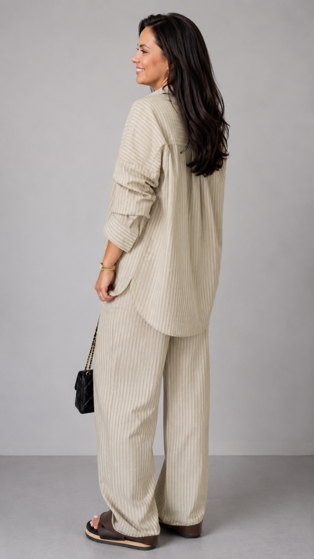 Amelia | Elegancki Dwuczęściowy Komplet z Luźną Koszulą