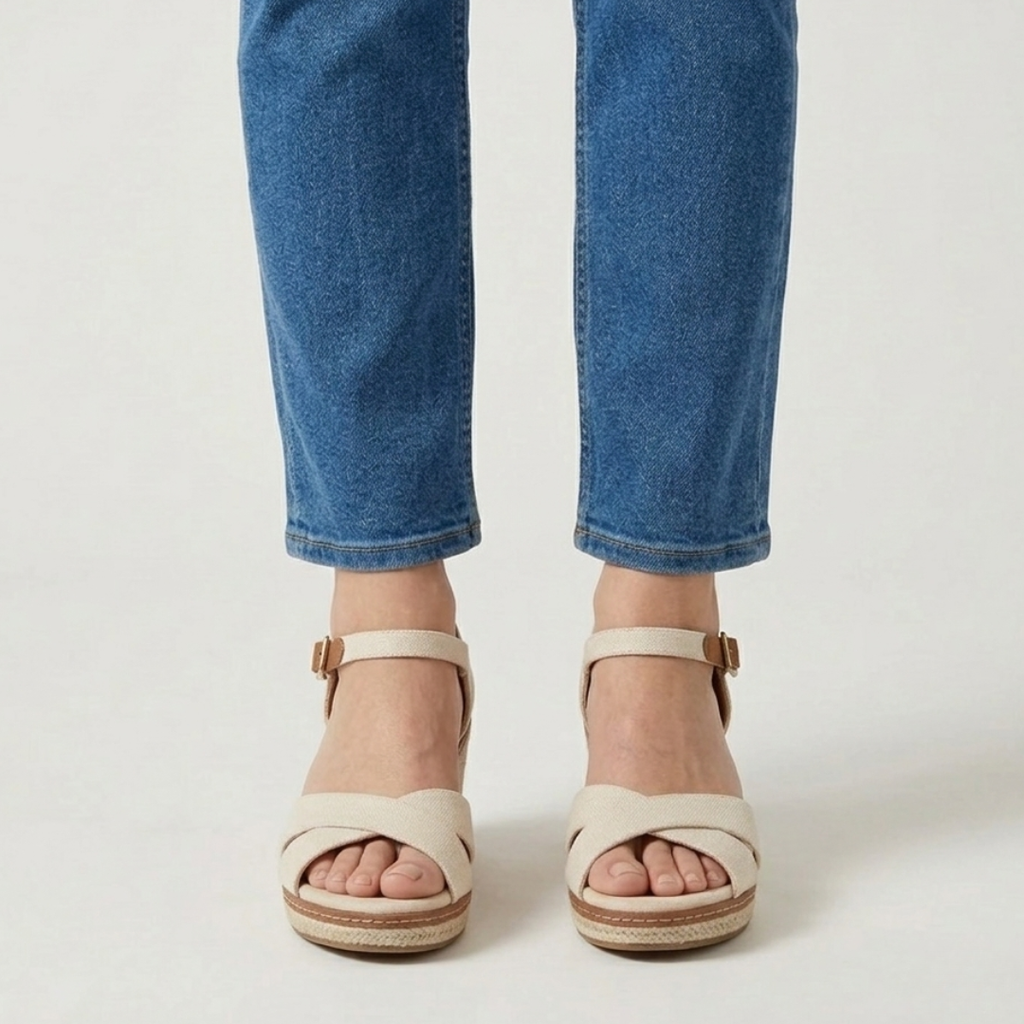 Brienne - Sandalo comfort donna con zeppa