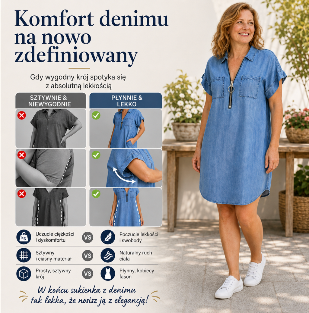 ⌛ Ostatnia szansa – Anna Sukienka jeansowa w wyjątkowej cenie!