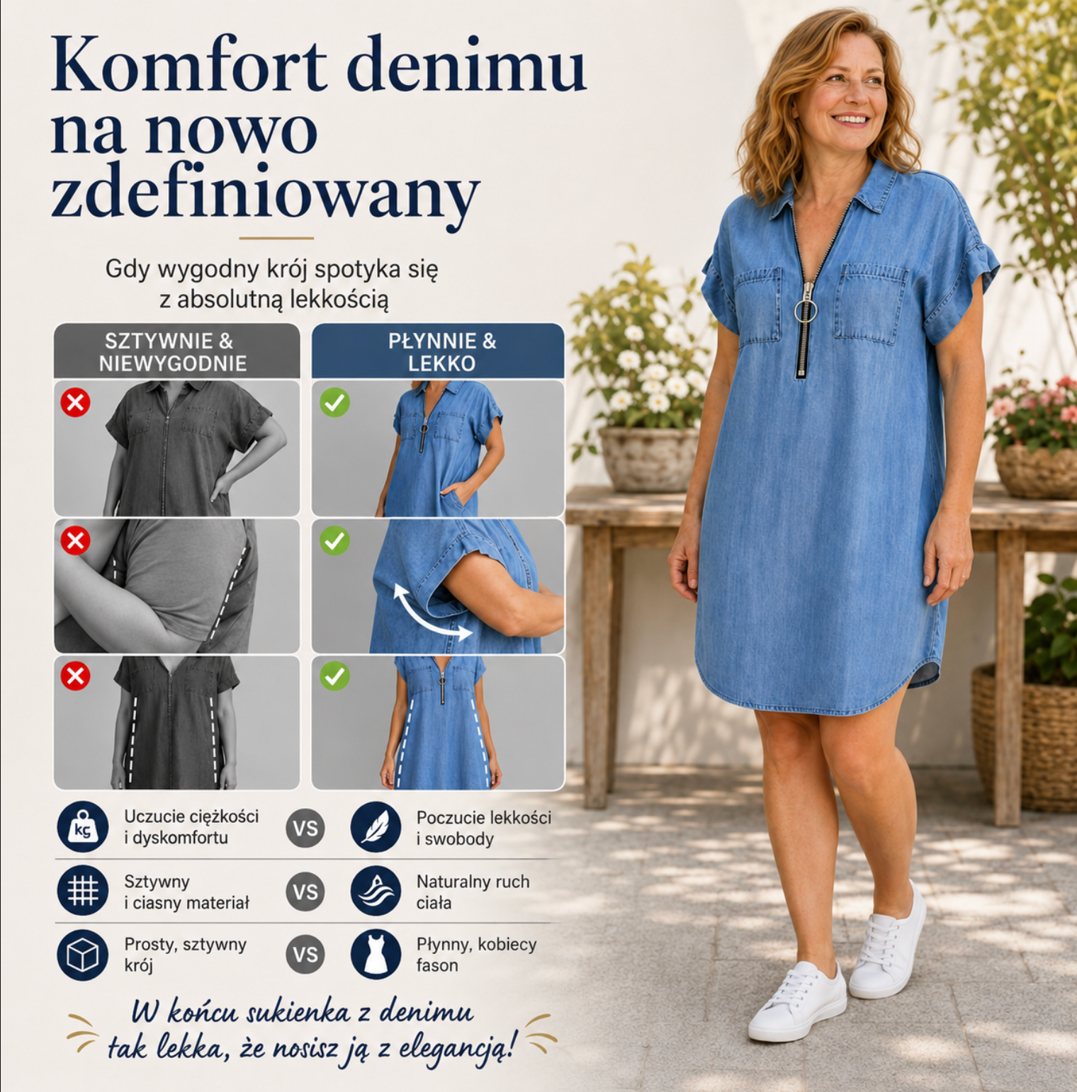 ⌛ Ostatnia szansa – Anna Sukienka jeansowa w wyjątkowej cenie!