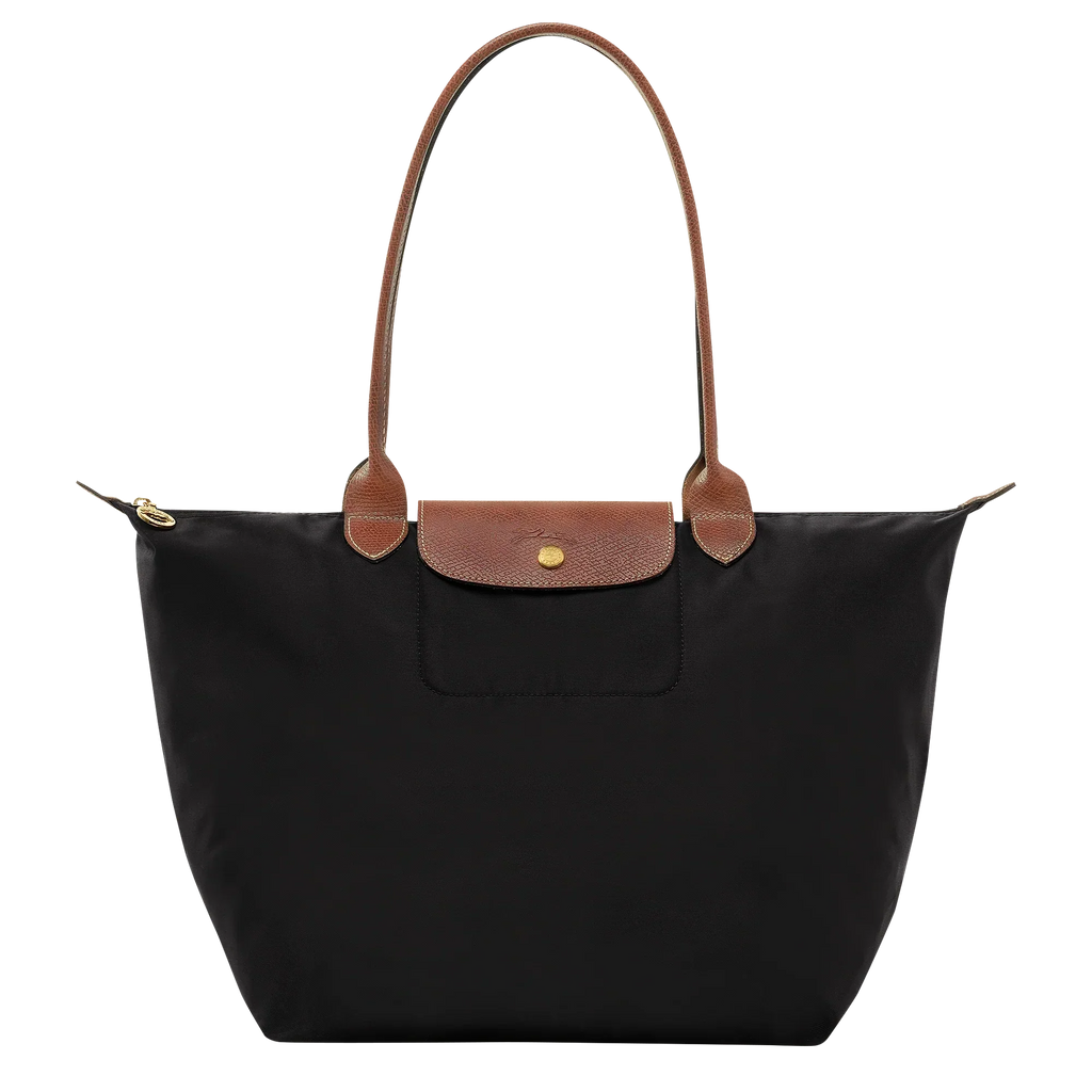 Longchamp - Duża torba Le Pliage, czarna