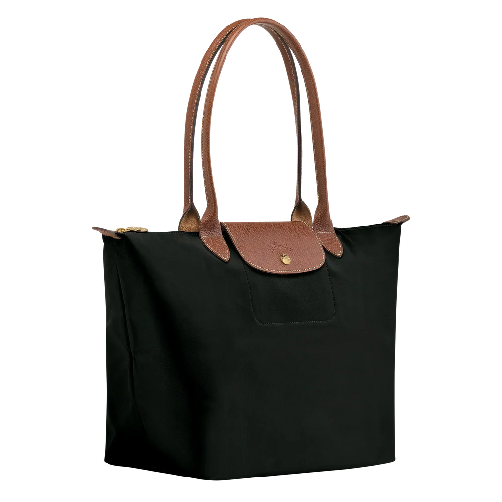 Longchamp - Duża torba Le Pliage, czarna