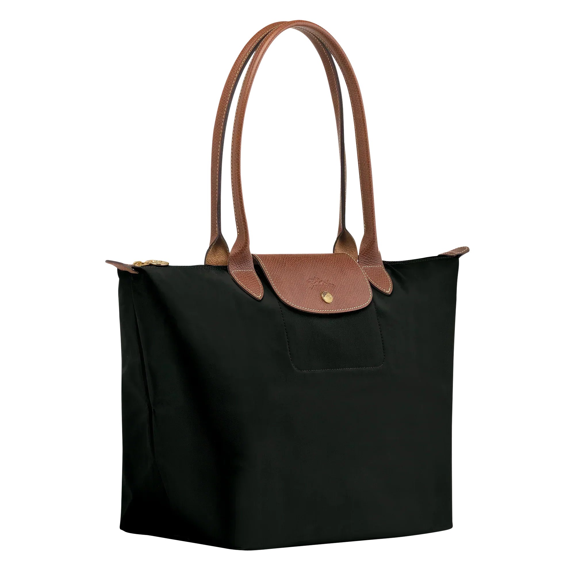 Longchamp - Duża torba Le Pliage, czarna