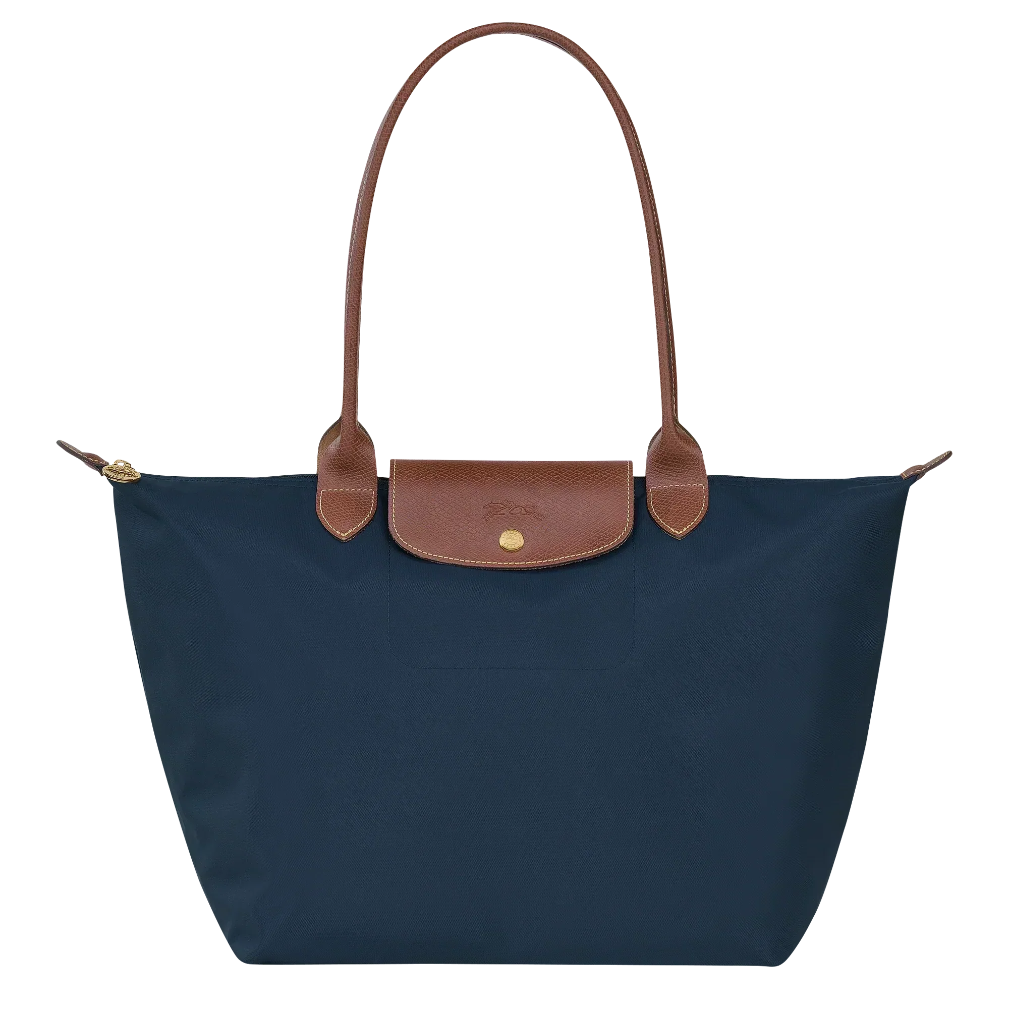 Longchamp - Duża torba Le Pliage, granatowa
