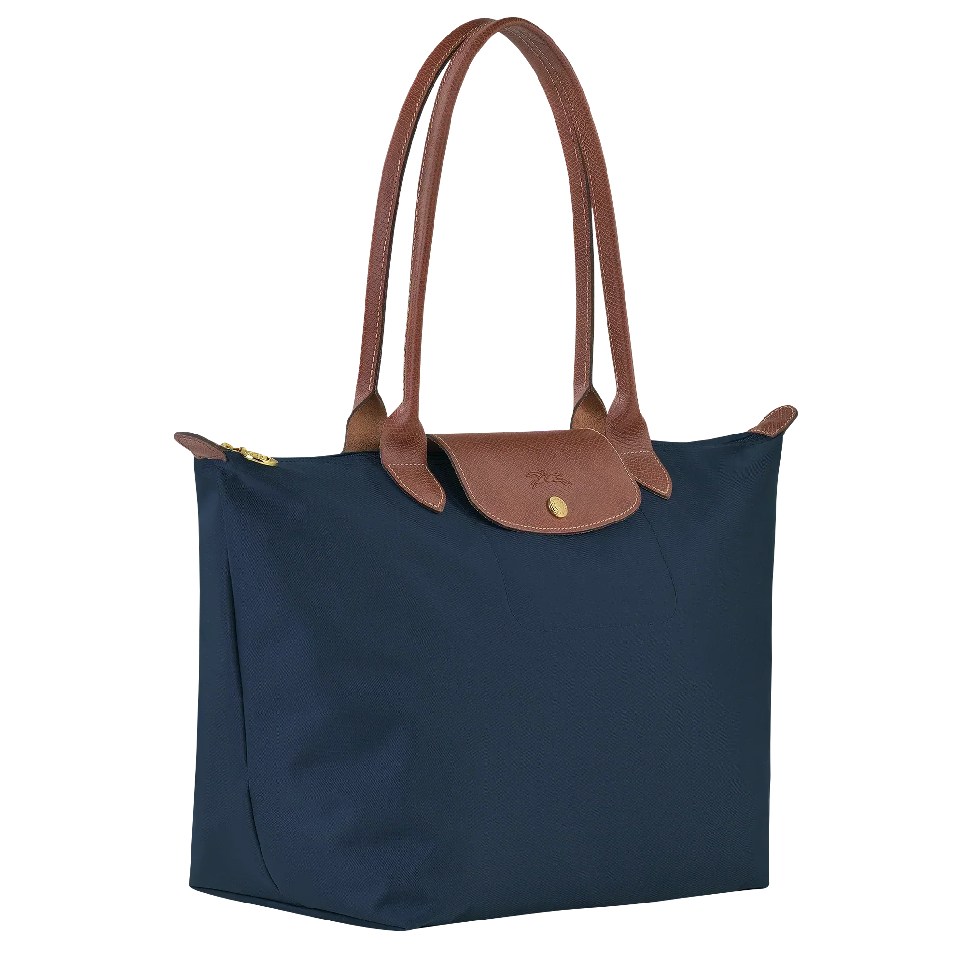 Longchamp - Duża torba Le Pliage, granatowa