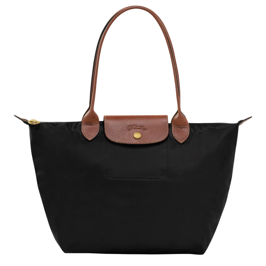 Longchamp - Średnia torba Le Pliage, Czarna