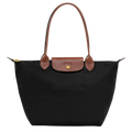 Longchamp - Średnia torba Le Pliage, Czarna
