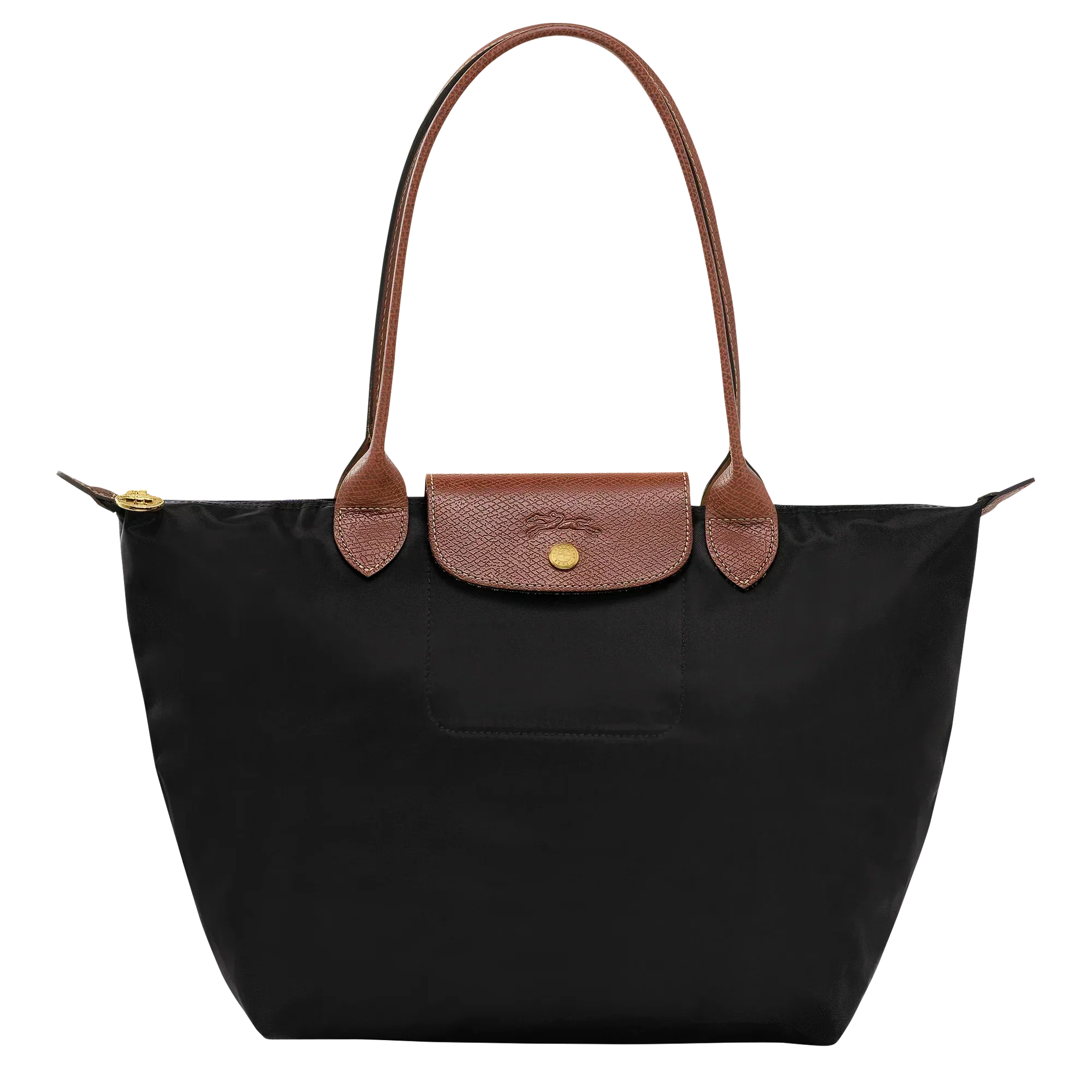 Longchamp - Średnia torba Le Pliage, Czarna