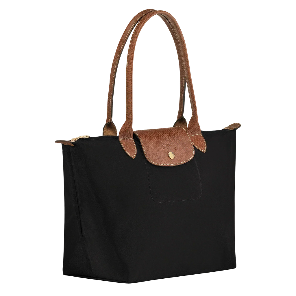 Longchamp - Średnia torba Le Pliage, Czarna