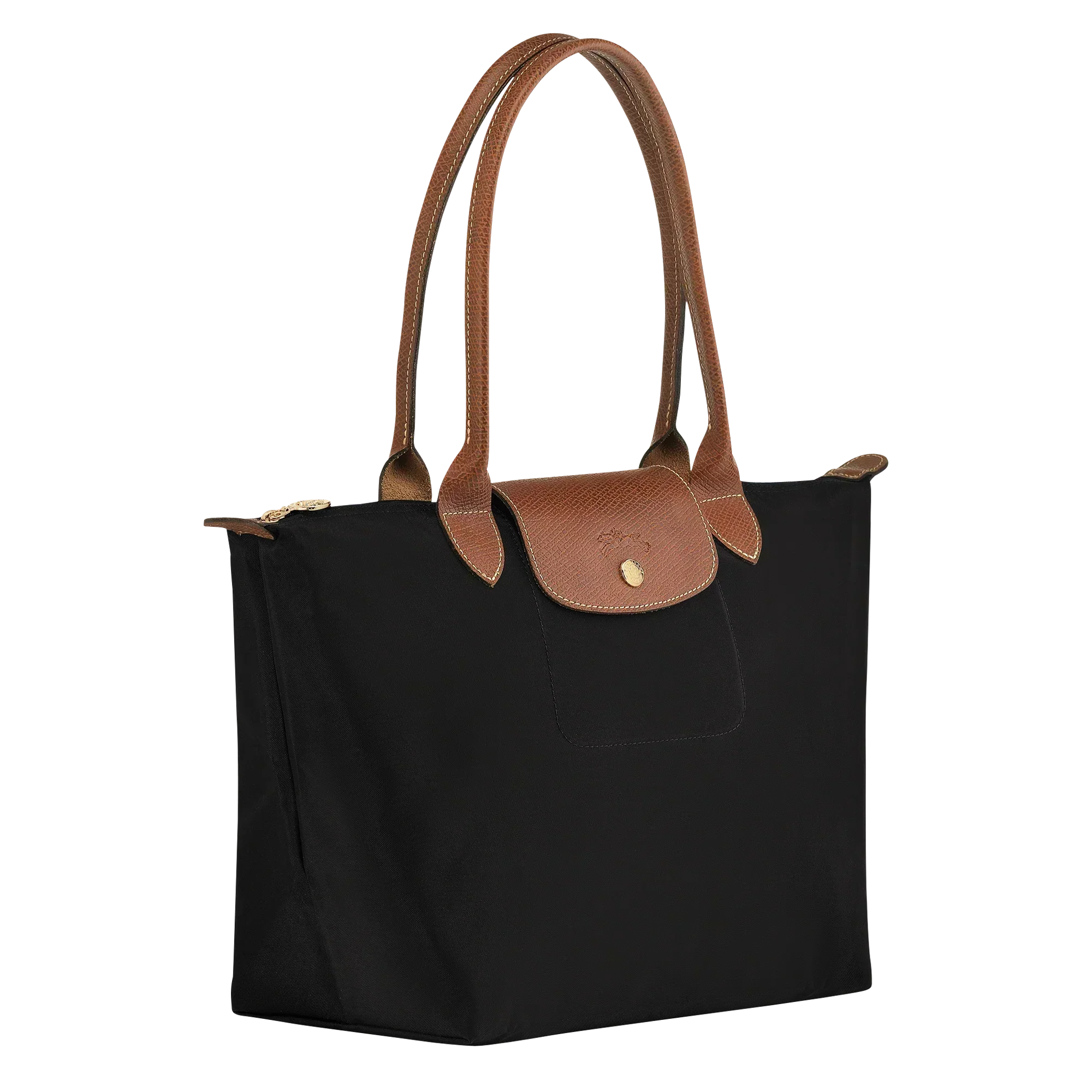 Longchamp - Średnia torba Le Pliage, Czarna