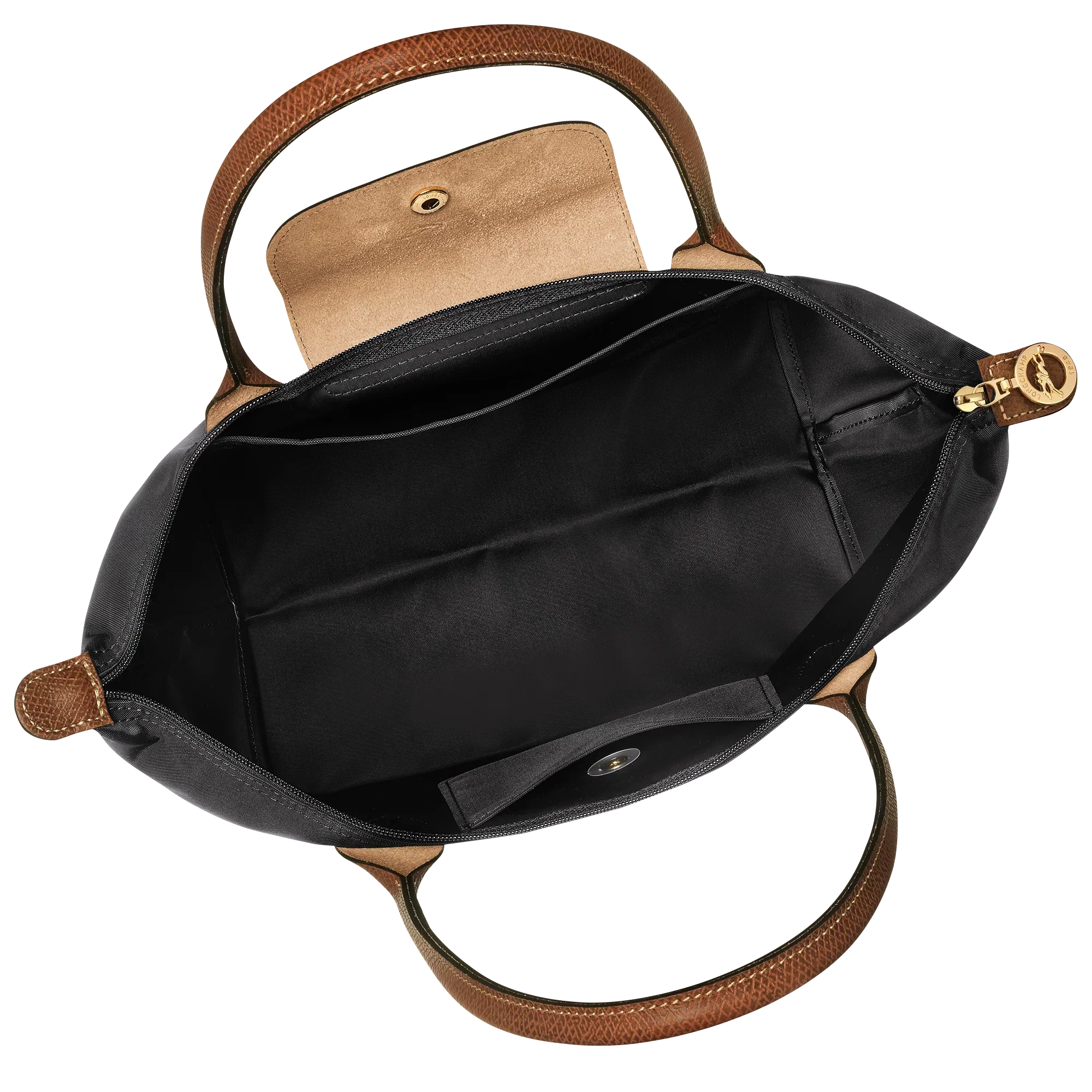 Longchamp - Średnia torba Le Pliage, Czarna