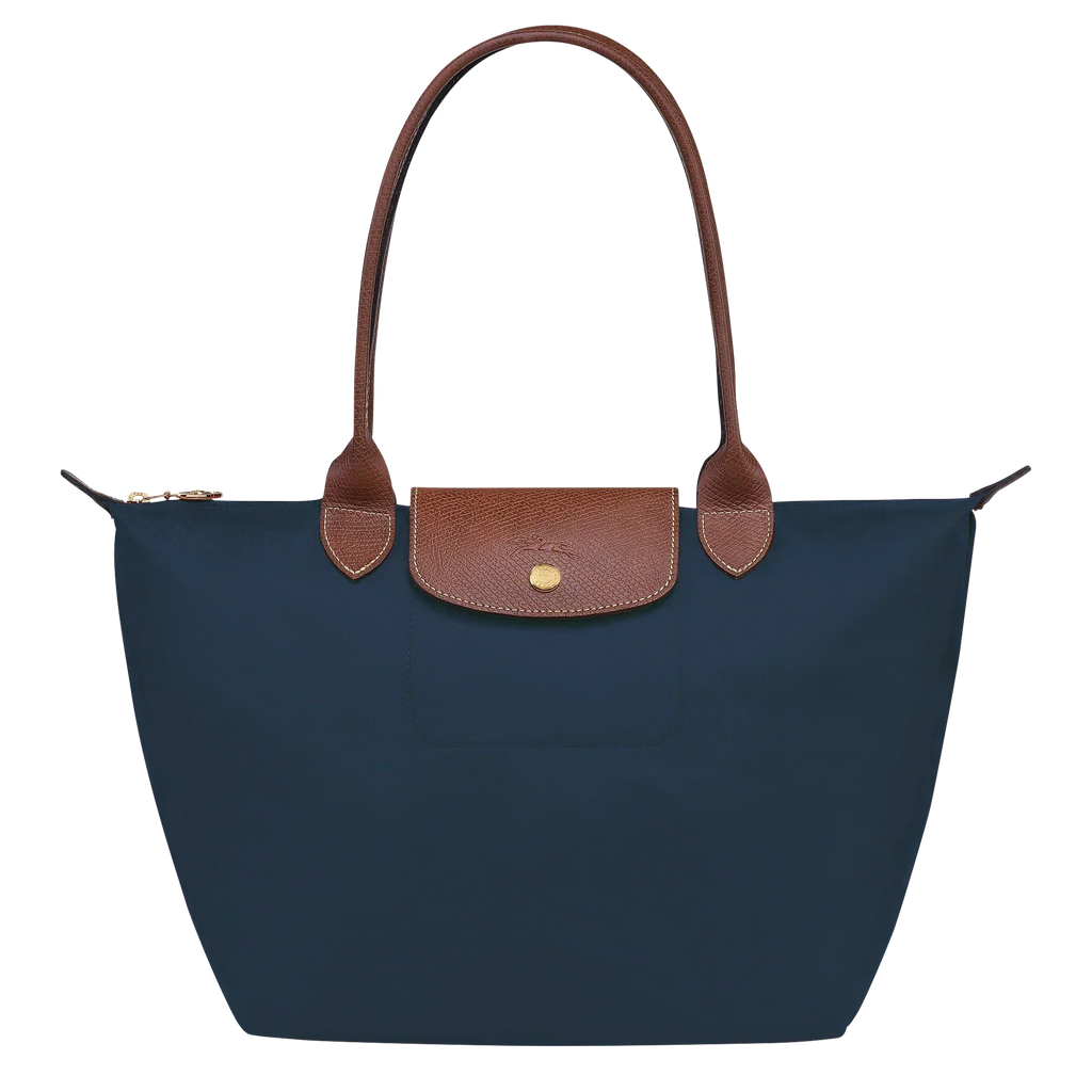 Longchamp - Średnia torba Le Pliage, Granatowa
