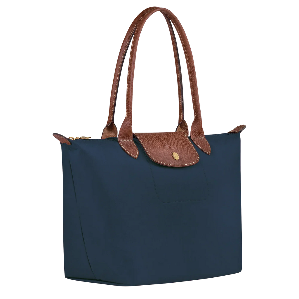 Longchamp - Średnia torba Le Pliage, Granatowa