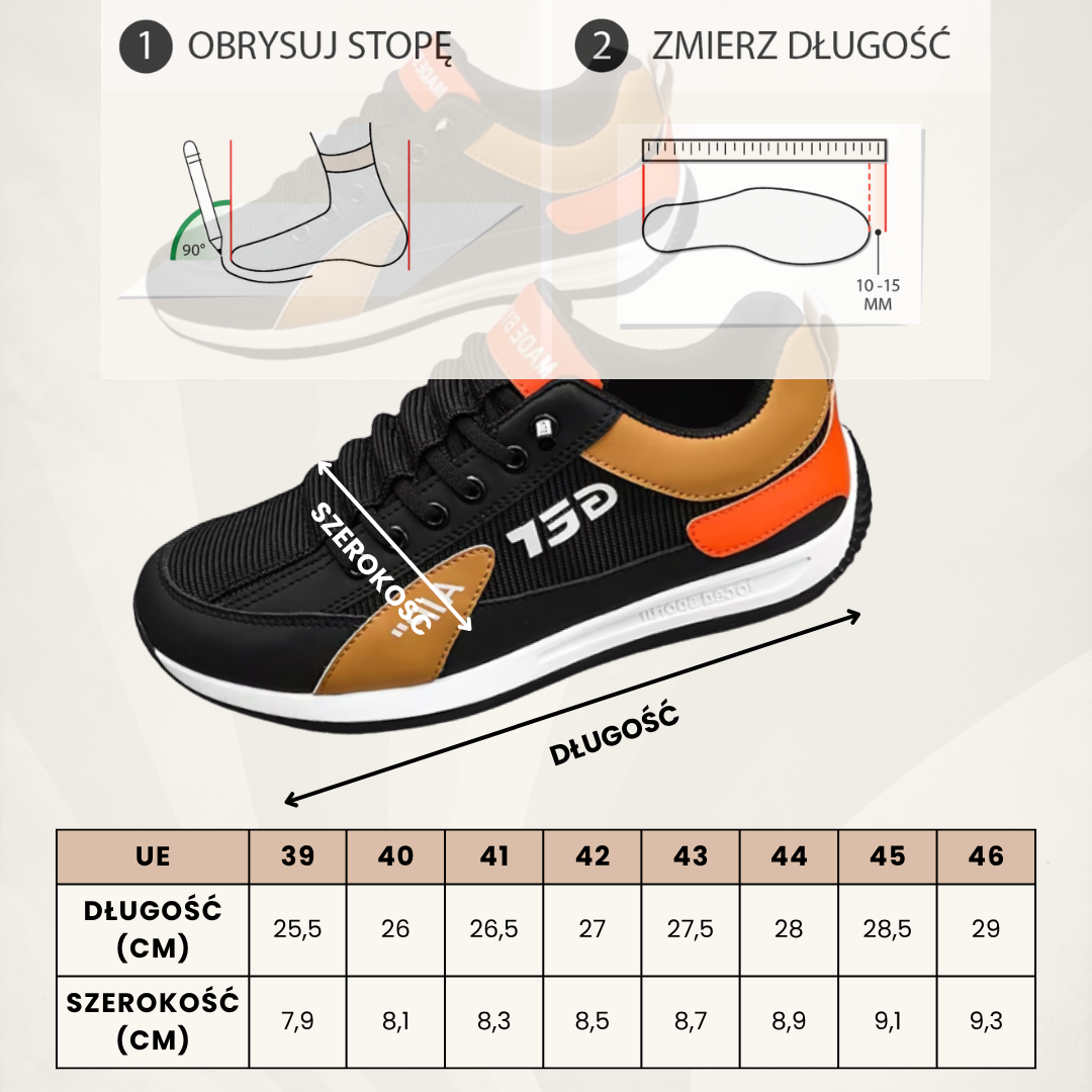 STRAVIO™ - WYGODNE MĘSKIE BUTY NA CO DZIEŃ, Z ELASTYCZNYMI SZNUROWADŁAMI